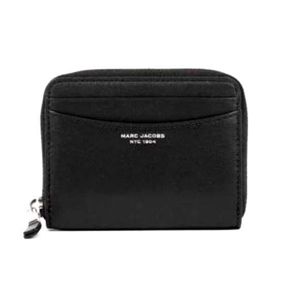 New Marc Jacobs Slim Zip Around Wallet Leather Black with Dust bag - Picture 1 of 4